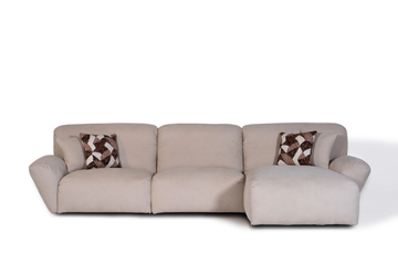 BELUGA - Sectional microfiber sofa with chaise longue by Mantellassi 1926 - view 3